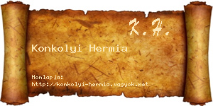 Konkolyi Hermia névjegykártya